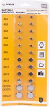 Pile bouton de batterie Konnoc 10 types (24 pièces)