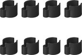 Pro Plus Kabelclip Set - Kunststof - Geschikt voor Buis Ø 22-32 mm - Zwart - 8 stuks