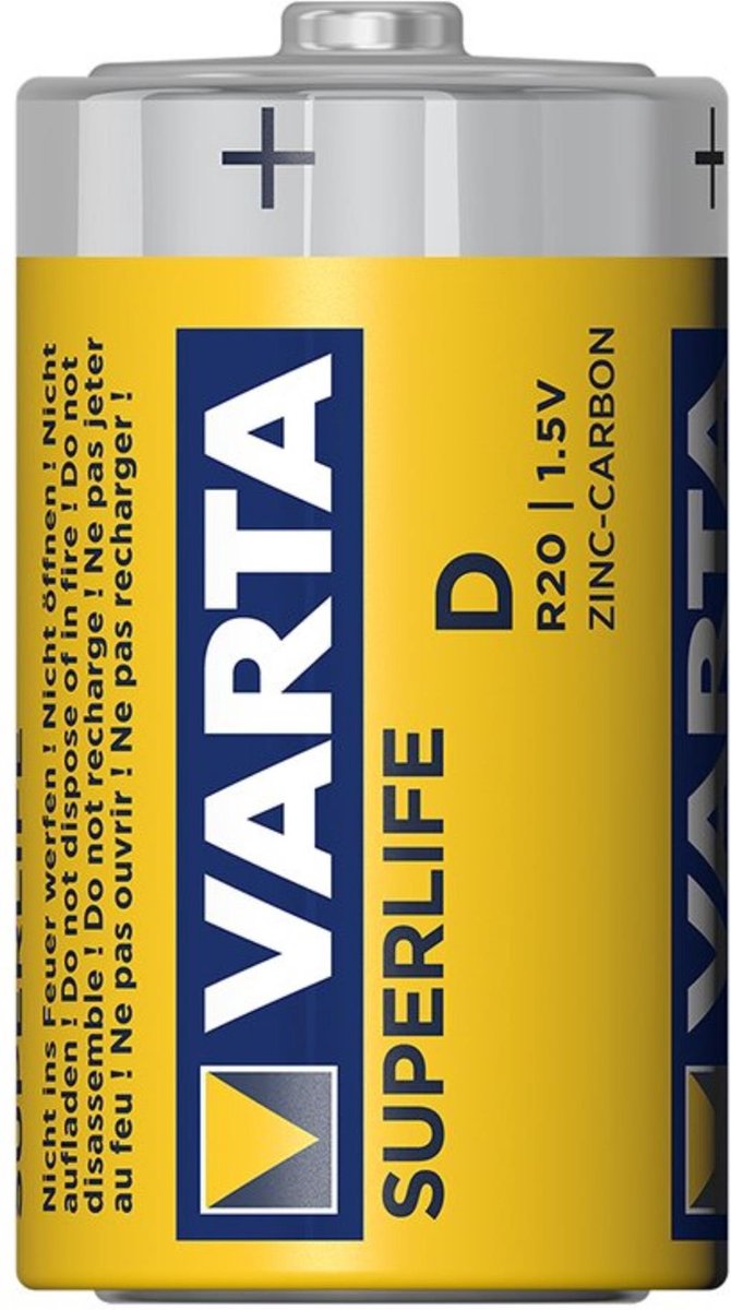Varta D Mono Superlife batterij - 2 stuks