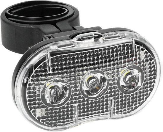 Benson Fietslamp - LED - wit - waterbestendig - 3 functies - incl. batterijen — afbeelding 4