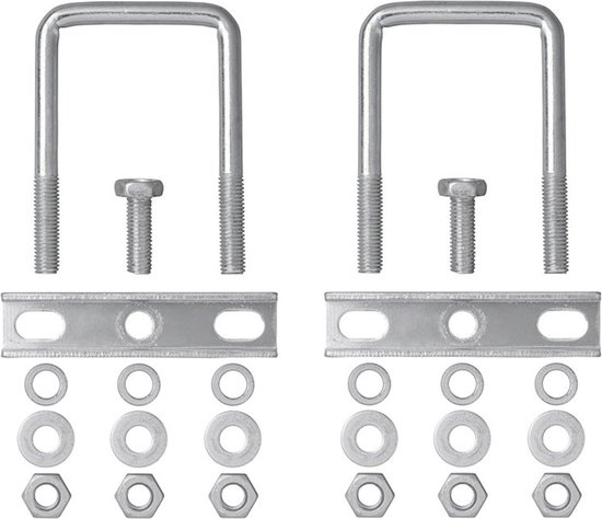 ProPlus U-beugel voor neuswielklem - vierkant 60 mm - set van 2 - thermisch verzinkt - zilver van ProPlus — afbeelding 3