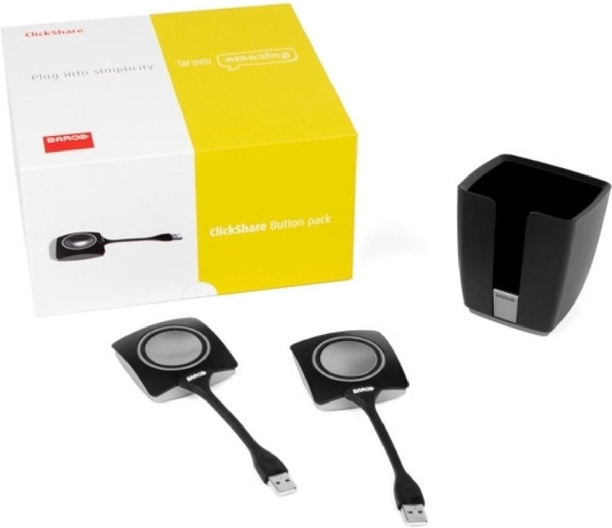 Barco Clickshare Tray + 2 Buttons Pack (USB-A) R9861500P01 | bol.com