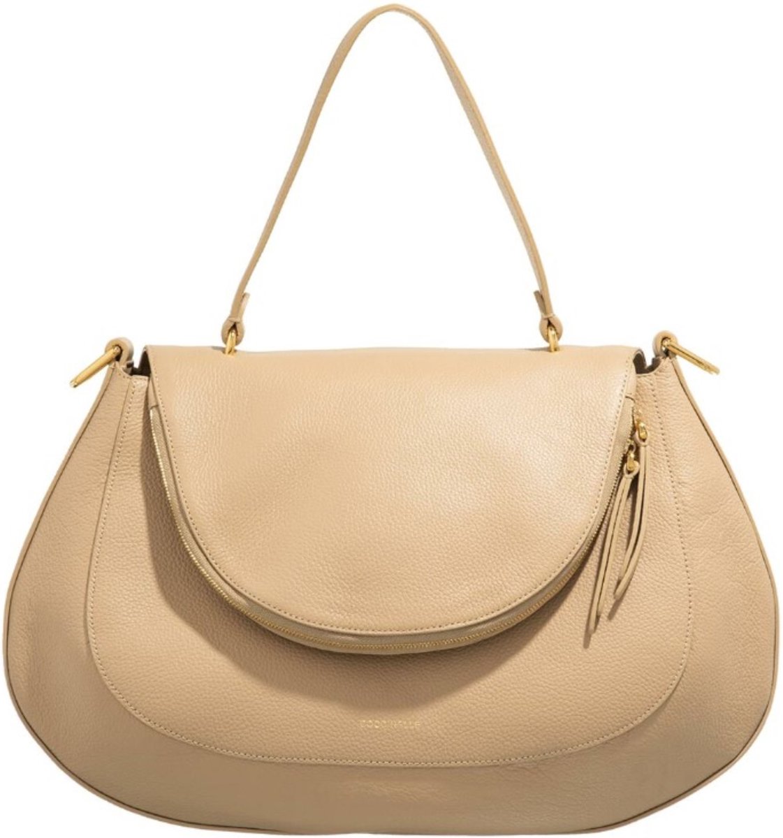 COCCINELLE SOLE TOASTED LEDER HANDTAS