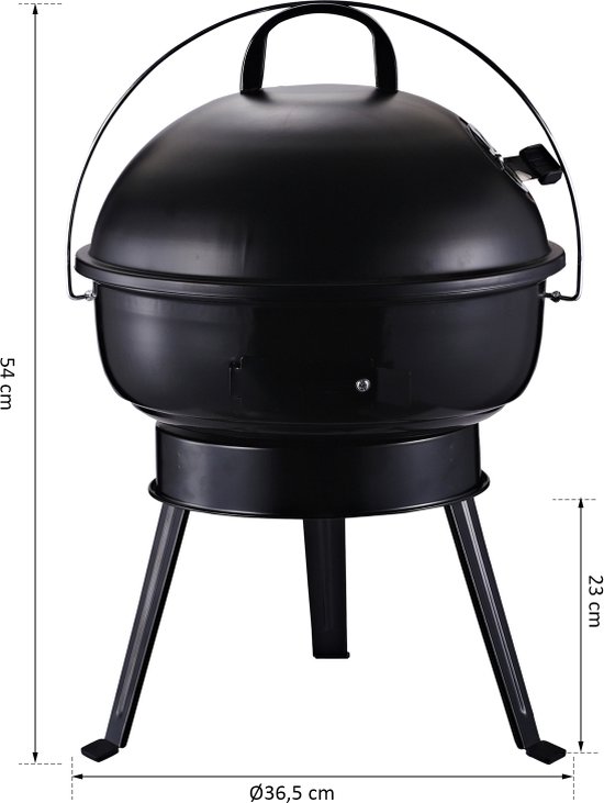 Imex El Zorro 71475.0 Tiroir Barbecue avec Grille zinguée, Noir, 57 x