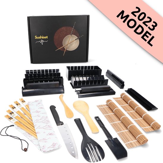 MEGA SUSHIPACK - Sushiset van Veloci - Sushi Maker - Sushiroller - Sushi Roller Kit - Sushi Maken - Bamboe - Luxe Sushi Set - Cadeau - Cadeautip - Kadotip