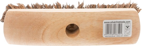 Silverline Schrobborstel - Rieten haren - 228 mm - Rubberhout van Silverline — afbeelding 2