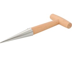 Silverline Traditionele pootstok - chroom geplateerd - 270 mm - houten handvat