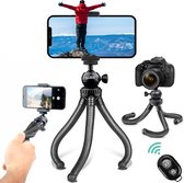 Trépied Octopus Flexible 3 en 1 LURK® Trépied compact pour smartphone et appareil photo - Téléphone standard universel avec télécommande Bluetooth - Selfie Stick / Trépied réglable