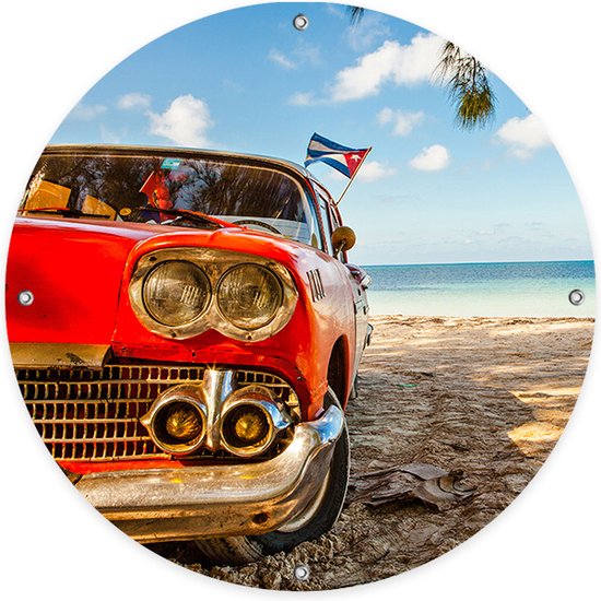 Ronde Tuinposter Cubaans Strand