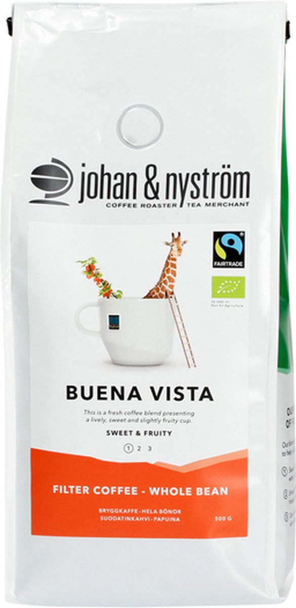 Johan & Nyström - Buena Vista - Fair Trade Organic (FTO) - Filter 500g (filter koffie blend voor Moccamaster en handmatige zetmethodes)