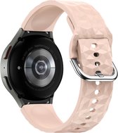 Band Geschikt voor Universele Galaxy Watch Siliconen met Ruiten – Roze