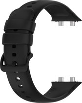 Bandje Geschikt voor Oppo Watch 3 Zachte siliconen band met gaatjes – Zwart
