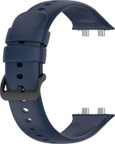 Bandje Geschikt voor Oppo Watch 3 Pro Zachte siliconen band met gaatjes – Nachtblauw