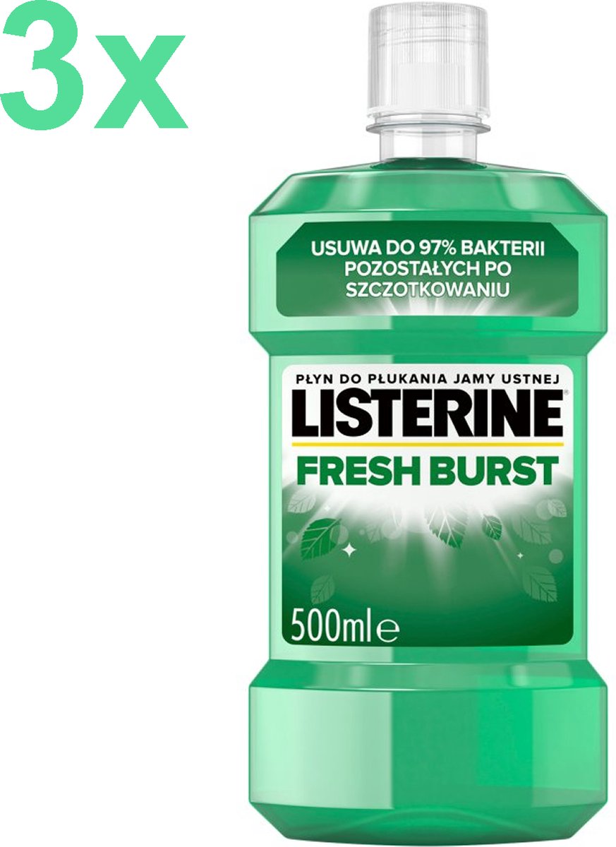 Listerine - Mondwater - Fresh Burst - Sterk Gebit - Mondspoeling - 1,5L |  bol.com