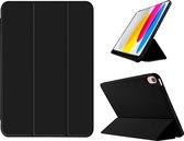 Hoes geschikt voor iPad 2022 10e Generatie (10.9 inch) met pencil houder - Smart bookcase - Zwart
