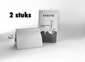 Afecto - Tube uitknijper - tubeknijper - set van 2 stuks - 2x wit - tandpasta knijper - tandpasta roller - duurzaam - tandpasta dispenser - tube uitknijper - tandpasta dispenser - tube squeezer - tube roller - tube sleutel