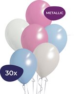 Babyshower Versiering - Gender Reveal Versiering - Helium Ballonnen - 30 stuks