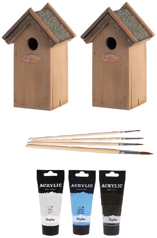 Baker Ross FC733 Bloem Houten Vogelhuis Kits - Set van 2, Kinderen Verf Je Eigen Kit, Vogelhuisje Knutselen voor Kinderen Baker Ross FC733 Bloem Houten Vogelhuis Kits - Set van 2, Kinderen Verf Je Eigen Kit, Vogelhuisje Knutselen voor Kinderen