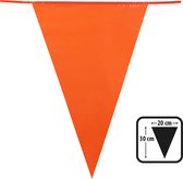 Guirlande de fête extérieure en plastique orange 10 mètres - Ligne du drapeau du jour du roi - Décoration Coupe du monde / Championnat d'Europe