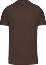 Chocolade T-shirt met V-hals merk Kariban maat XL