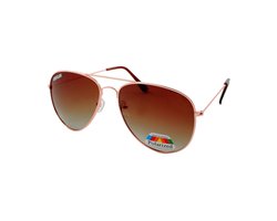 LOUD AND CLEAR® - Zonnebril - Piloten Zonnebril - Pilotenbril - Heren - Dames - Goud - Bruin - Gepolariseerd