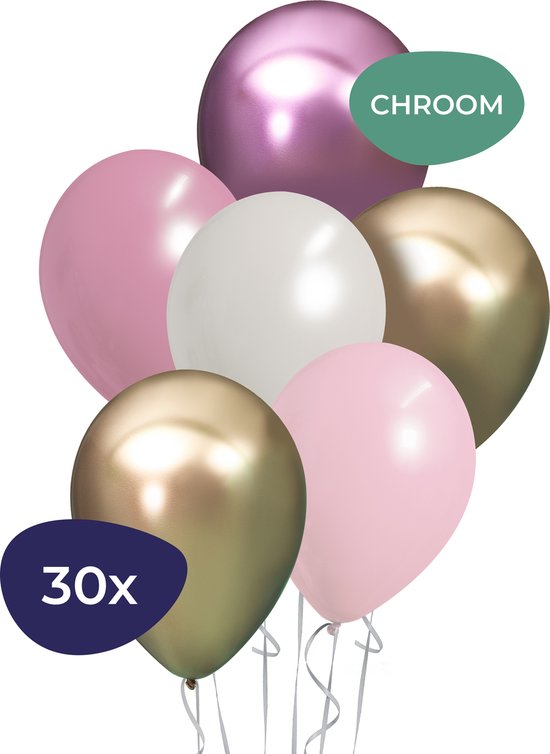 Sweet 16 Versiering - 16 Jaar Verjaardag Versiering - Geboorte Versiering Meisje - Helium Ballonnen - 30 stuks