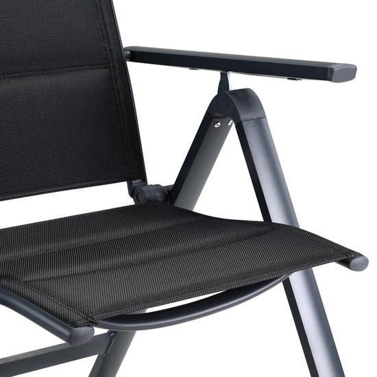 Casaria Tuinstoelen 4 Stuks - Aluminium Hoge Rugleuning - Antraciet van Casaria — afbeelding 4