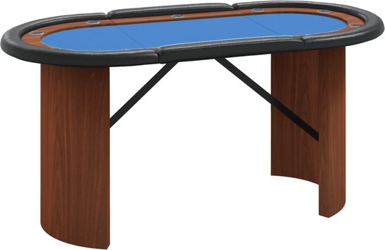 Thumbnail van een extra afbeelding van het spel vidaXL Pokertafel voor 10 spelers 160x80x75 cm blauw