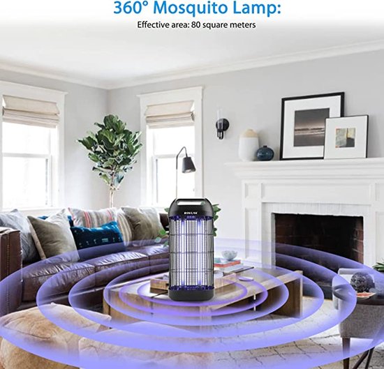 Lampe Anti Moustique, 2 en 1 Électrique Anti Moustique, 360 ° UV