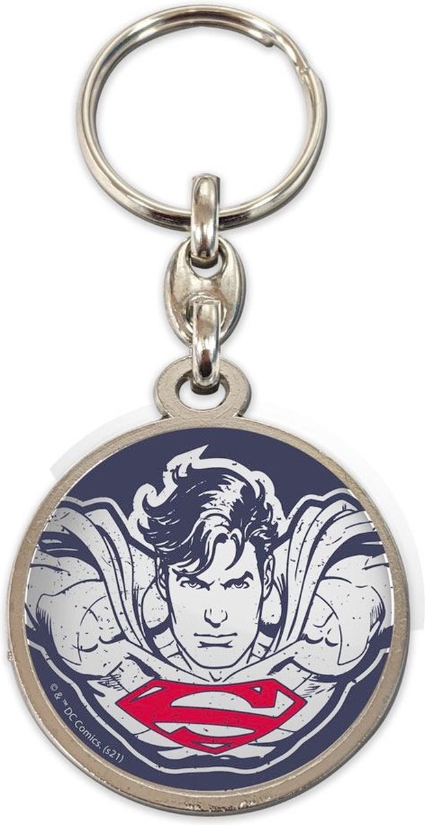 DC Comics Superman Sleutelhanger Face 7 cm Multicolours
