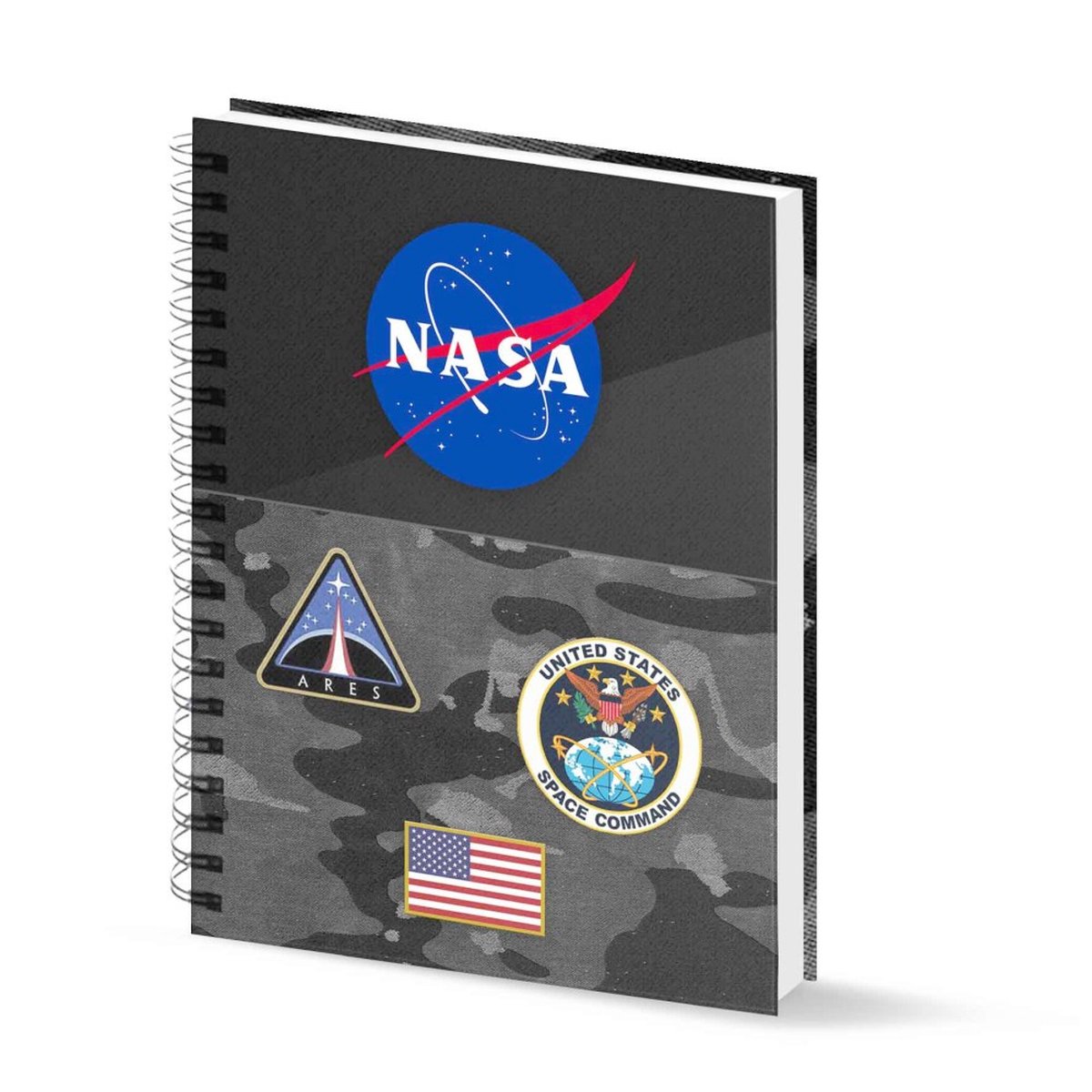 Karactermania NASA Notitieboek A5 Camo Zwart/Grijs