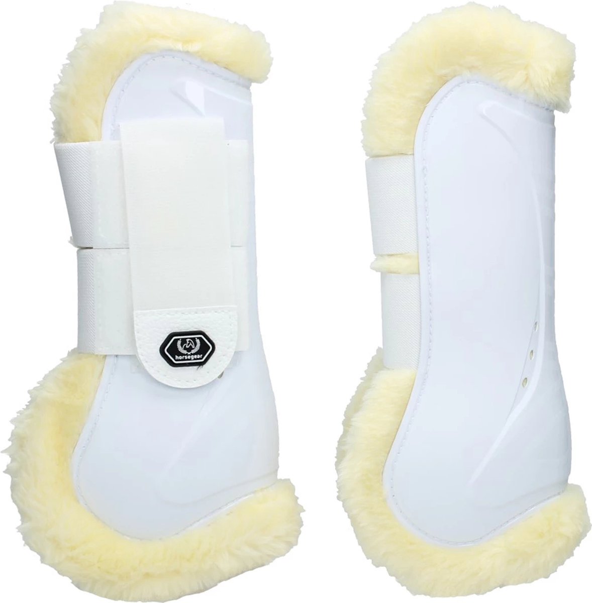 Airshi Ensemble De Guêtres Pour Tendons De Cheval, Protection Facile à Coller Pour Chevaux (Pattes Avant Rouges 22.8x16cm / 9.0x6.3in