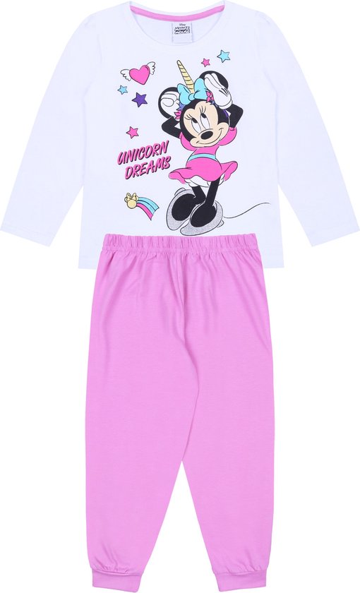 DISNEY Minnie Mouse - wit en roze Pyjama voor Meisjes