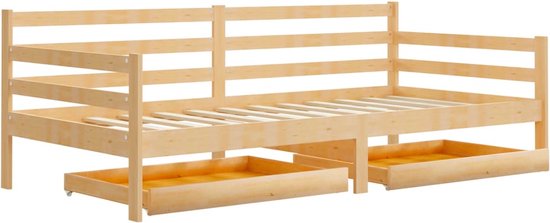vidaXL Canapé-lit avec tiroirs Bois de pin massif 90x200 cm