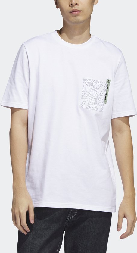 adidas Sportswear City Escape Graphic Pocket T-shirt - Heren - Wit- S