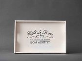 Dienblad hout wit Cafe de Paris - Klein