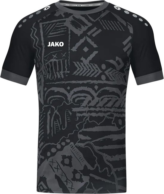 Jako - Shirt Tropicana MC - Zwart Voetbalshirt Heren-XXL