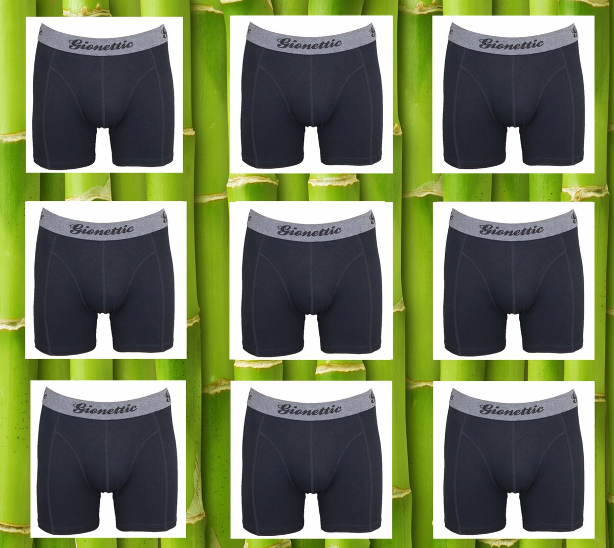 Gionettic 9-pack: Bamboe - Zwart