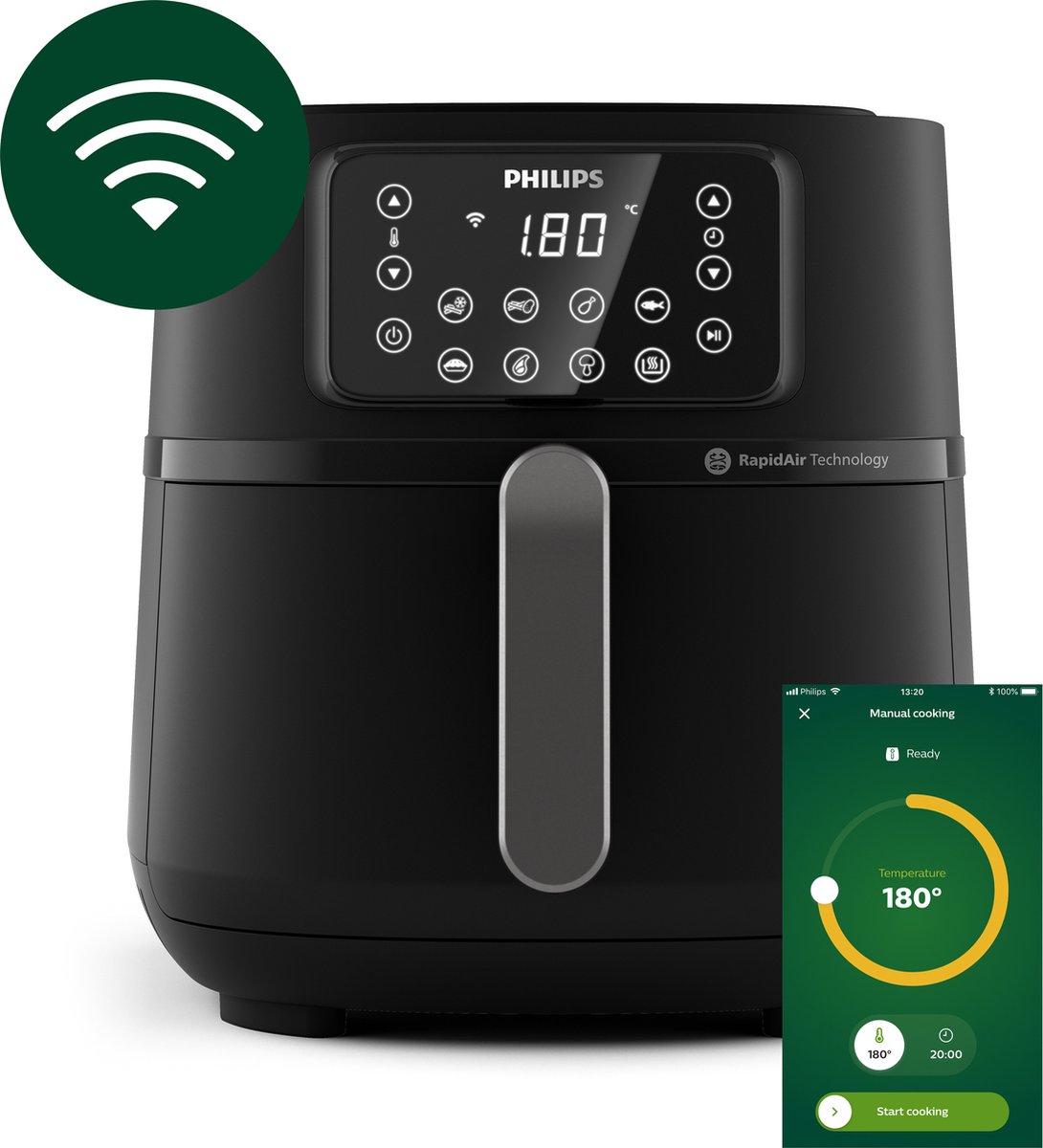 Philips Airfryer XXL Connected 7,2L Heteluchtfriteuse Rapid Air Gezond bakken, frituren, grillen, bakken, drogen, 16 functies - Afbeelding 5