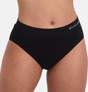 Zwarte naadloze slip met logo "Bamboo Basics" op de tailleband.