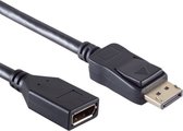 Premium DisplayPort verlengkabel - versie 1.2 (4K 60Hz) / zwart - 1,5 meter