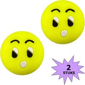 Fako Bijoux® - Tennisdemper - Tennis Demper - Emoji - Geschokt - 2 Stuks