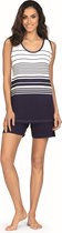 Comtessa shortama blauw gestreept - Blauw - Maat - 38