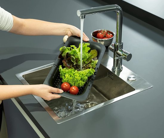 WENKO Afdruiprek Premium Duo, verchroomd metaal, 50 x 36 24 cm, zilver