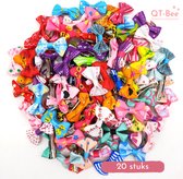 Haarspeldjes Strikjes Gekleurd - 20 stuks - Leuke Strik Designs - Haarclips Voor Meisjes - Haarspeldjes Meiden - Gekleurde Haarclipjes - Cadeau