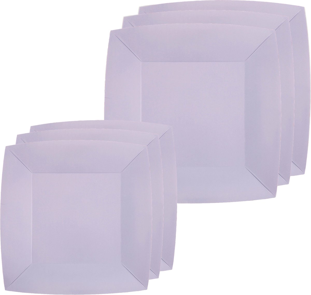 Santex Feest/verjaardag bordjes set - 20x stuks - lila paars - 18 cm en 23 cm