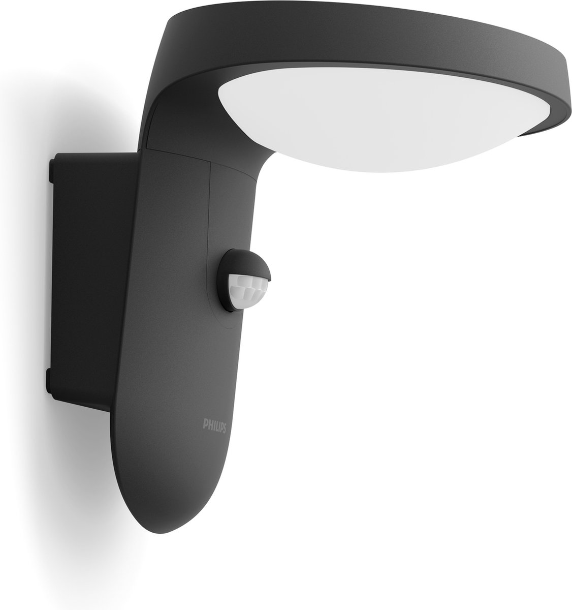 Philips Tyla tuinwandlamp op zonne-energie - antraciet - met sensor - 1.2W