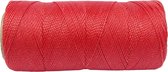 Macramé Koord - FEL ROOD / BRIGHT RED - #677 - Waxed Polyester Cord - Klos ca. 173mtr - 1mm Dik