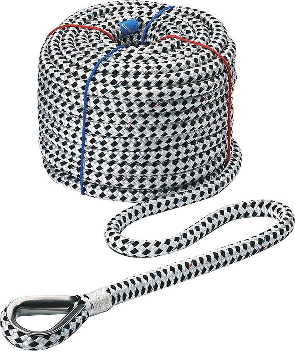 Seilflechter - Taifun® Polyester Ankerlijn - RVS Kous - Maat: 16mm - 30 meter