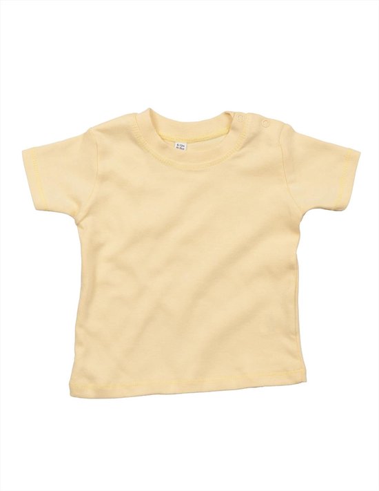 BabyBugz - Baby T-Shirt - Geel - 100% Biologisch Katoen - 50-56